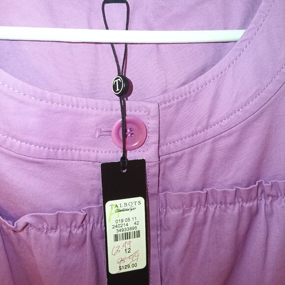 Talbots top purpilish-pink 12 - Picture 9 of 10